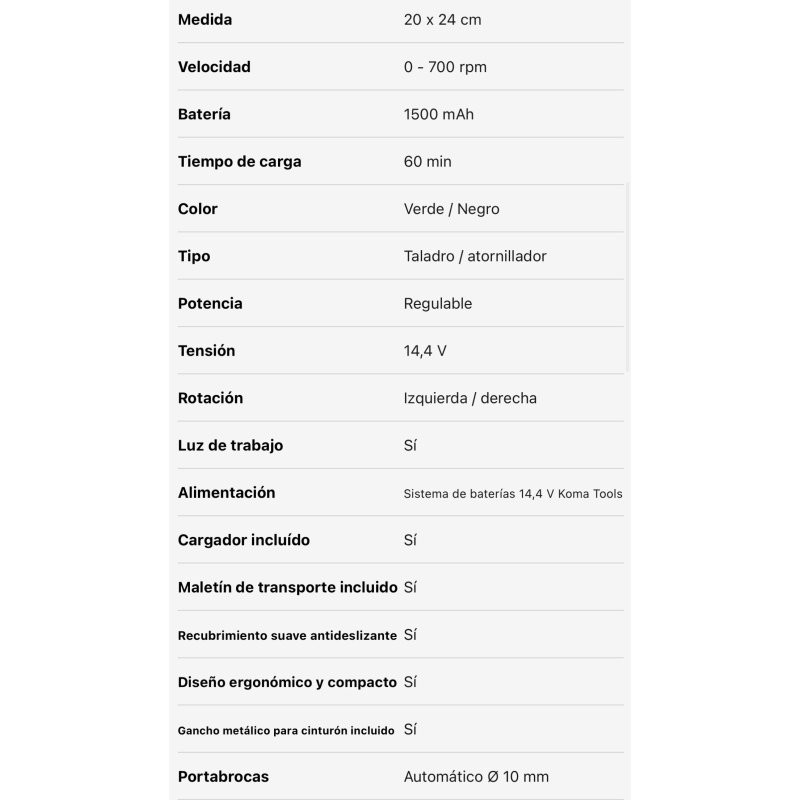 TALADRO/ATORNILLADOR