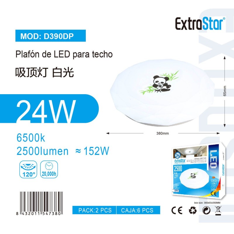 Plafón de LED para Techo,24W