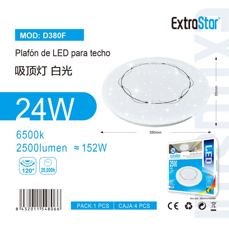 Plafón de LED para techo 24W