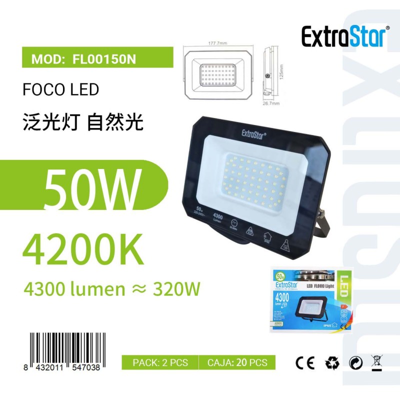 Foco LED 50W,4200K