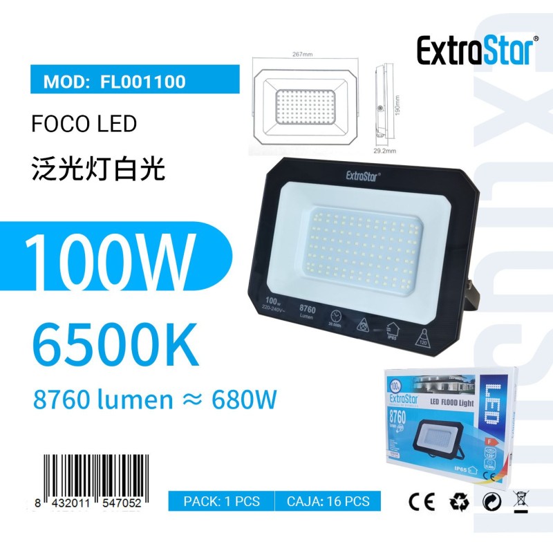 Foco LED 100W 6500K