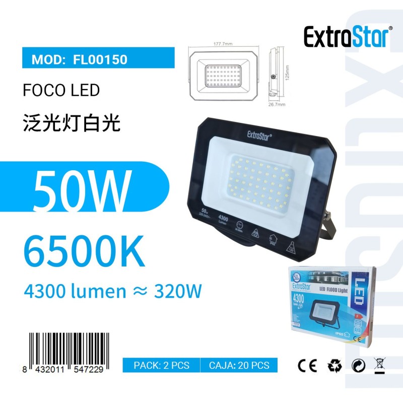 Foco LED 50W 6500K