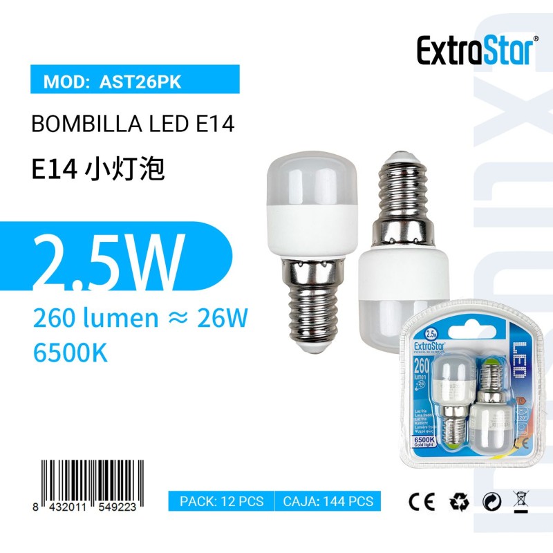 Bombilla de LED E14 2.5W  SET 2