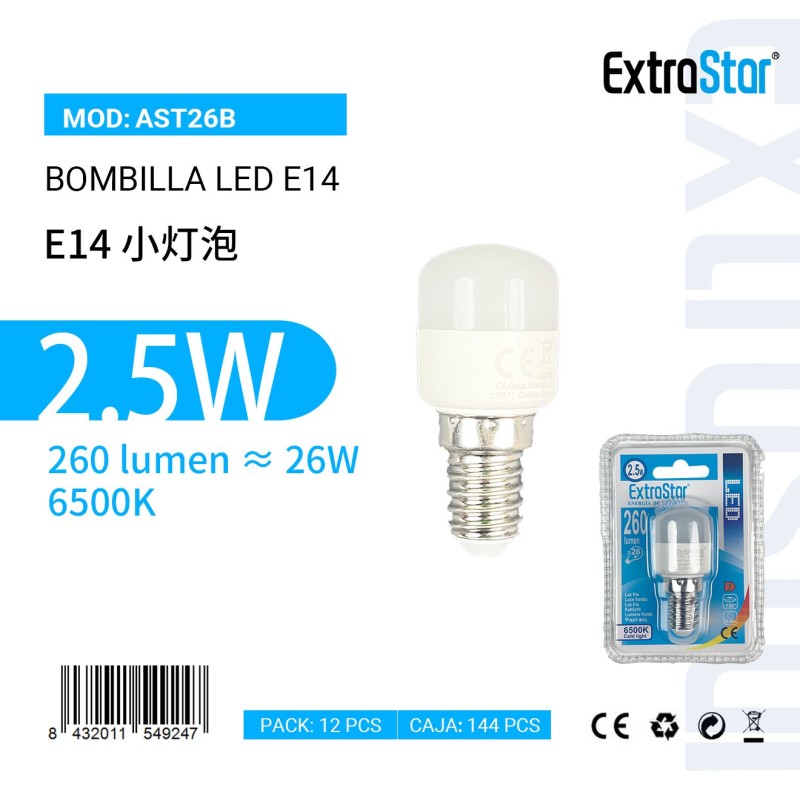 Bombilla de LED E14 2.5W