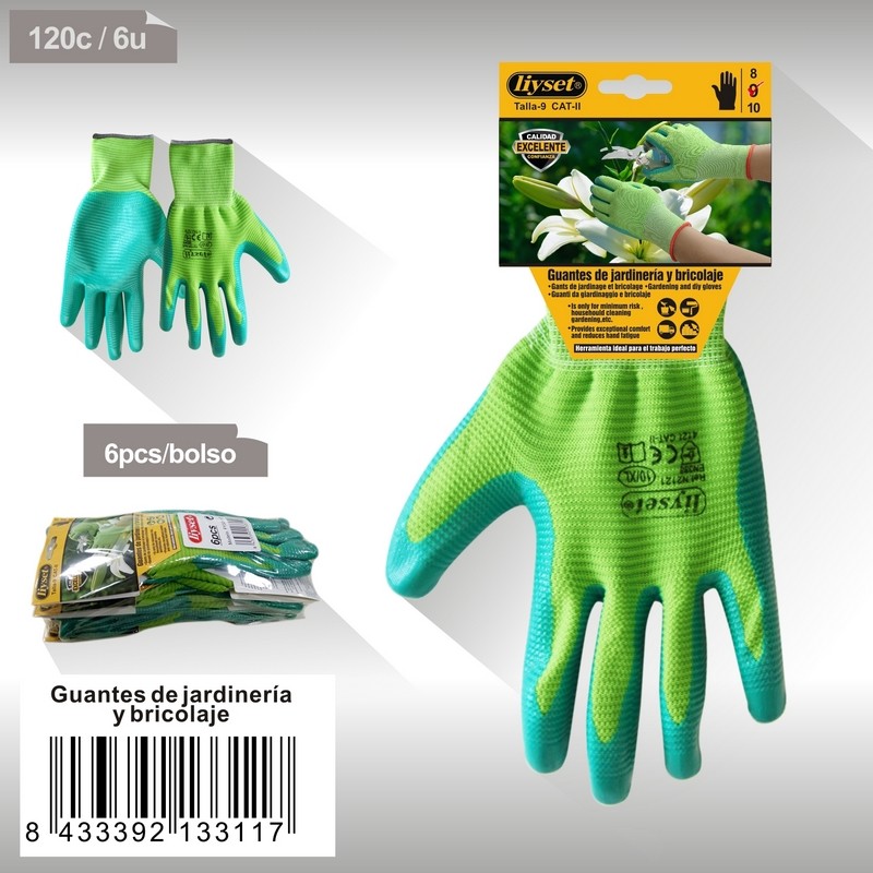 GUANTES DE JARDINERIA Y BRICOLAJE