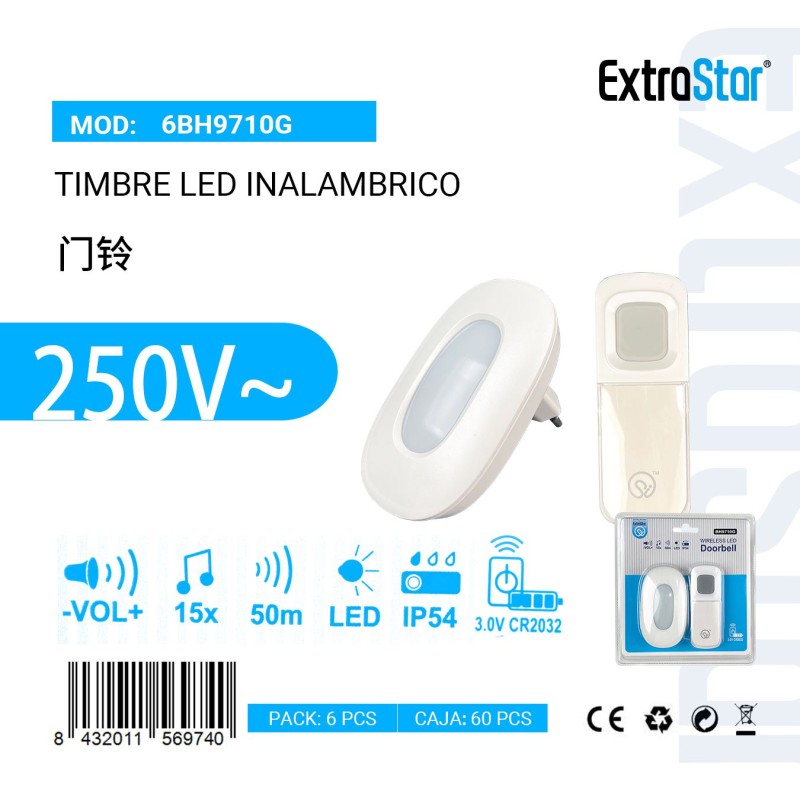 Timbre LED Inalambrico