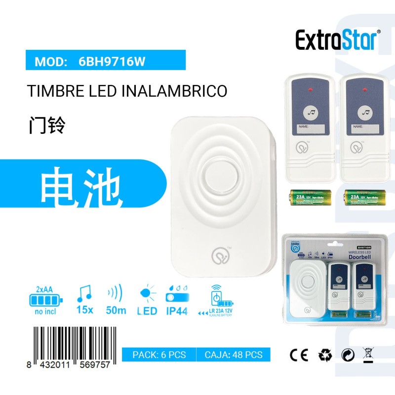 Timbre LED Inalambrico